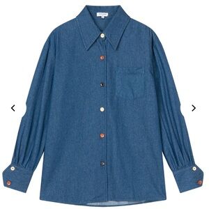 Petite studio denim shirt